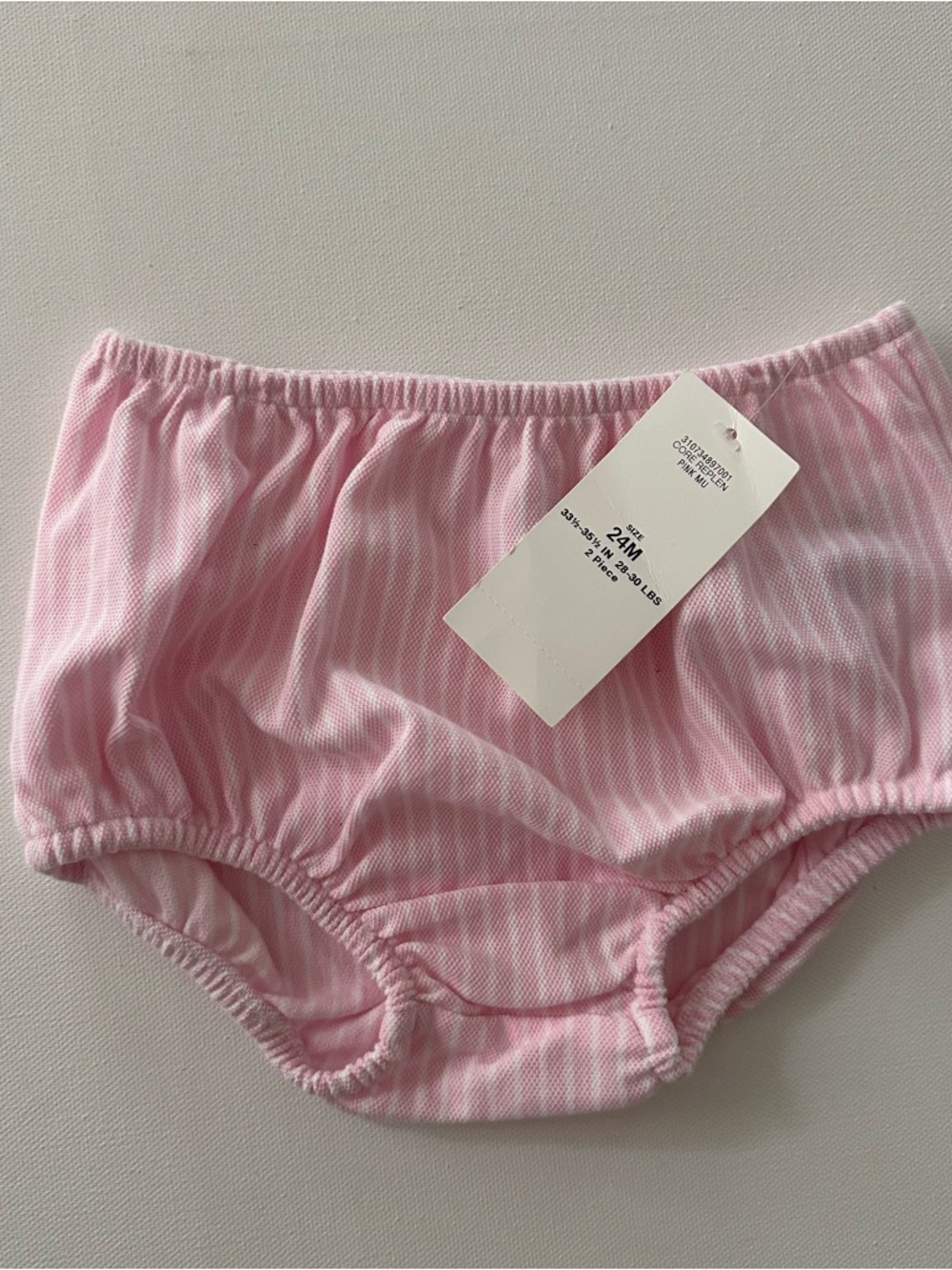 Ralph Lauren 24 Months Baby Girl Pink Oxford Striped Polo Dress NWT - Picture 3 of 6